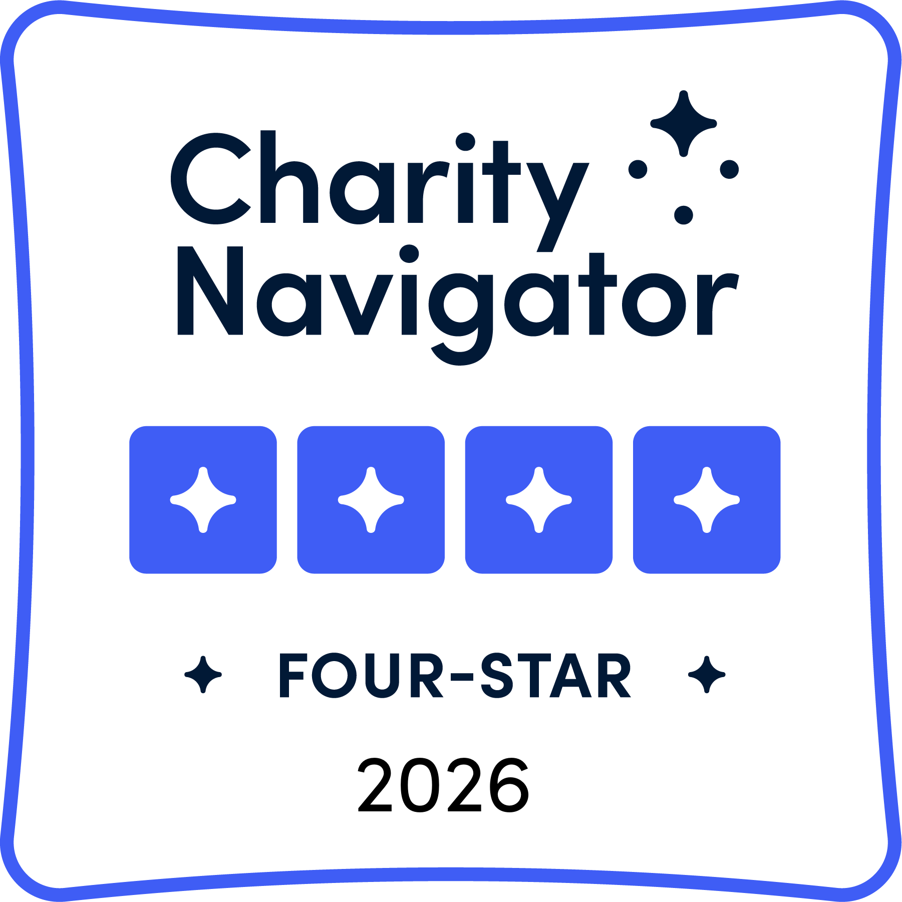 Four-Star Rating Badge from Charity Navigator